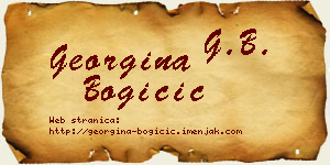 Georgina Bogičić vizit kartica
